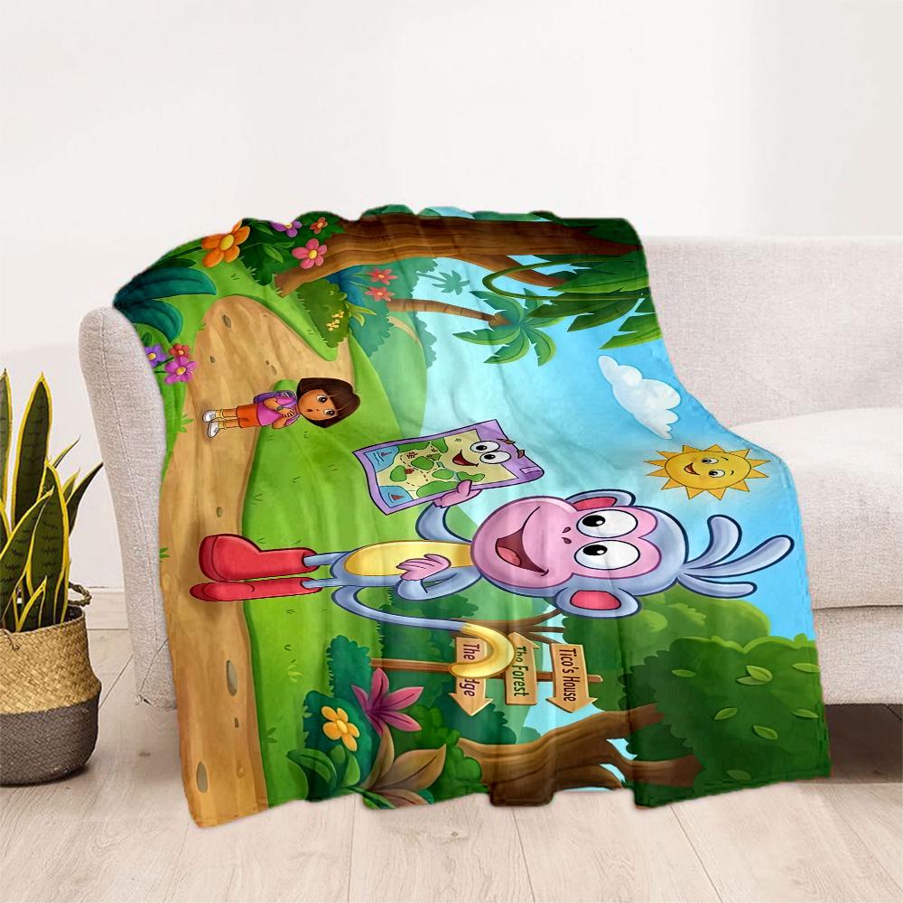 Dora Explorer Blanket Comfortable Suitable for Office Chair Seaside Bed for All Seasons Modern Suitable for Gifting Relatives and Friends