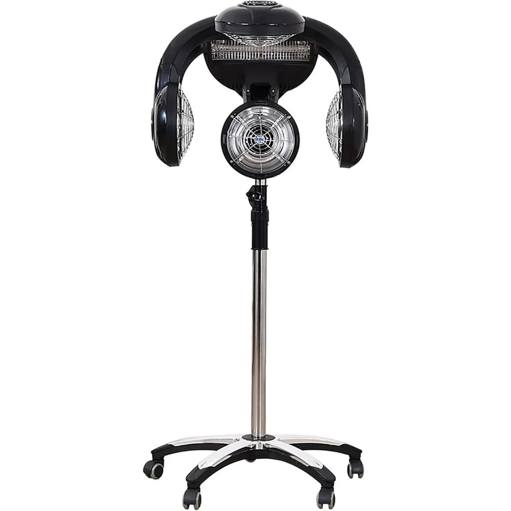 Professional Hair Dryer, 1400W Professional Infrared Hair Color Processor with Wheels, Standing Hair Dryer Infrared Lamp