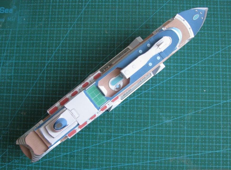 3D Assembly Papercraft Asuka Cruise Ship Scale 1/800 (II)