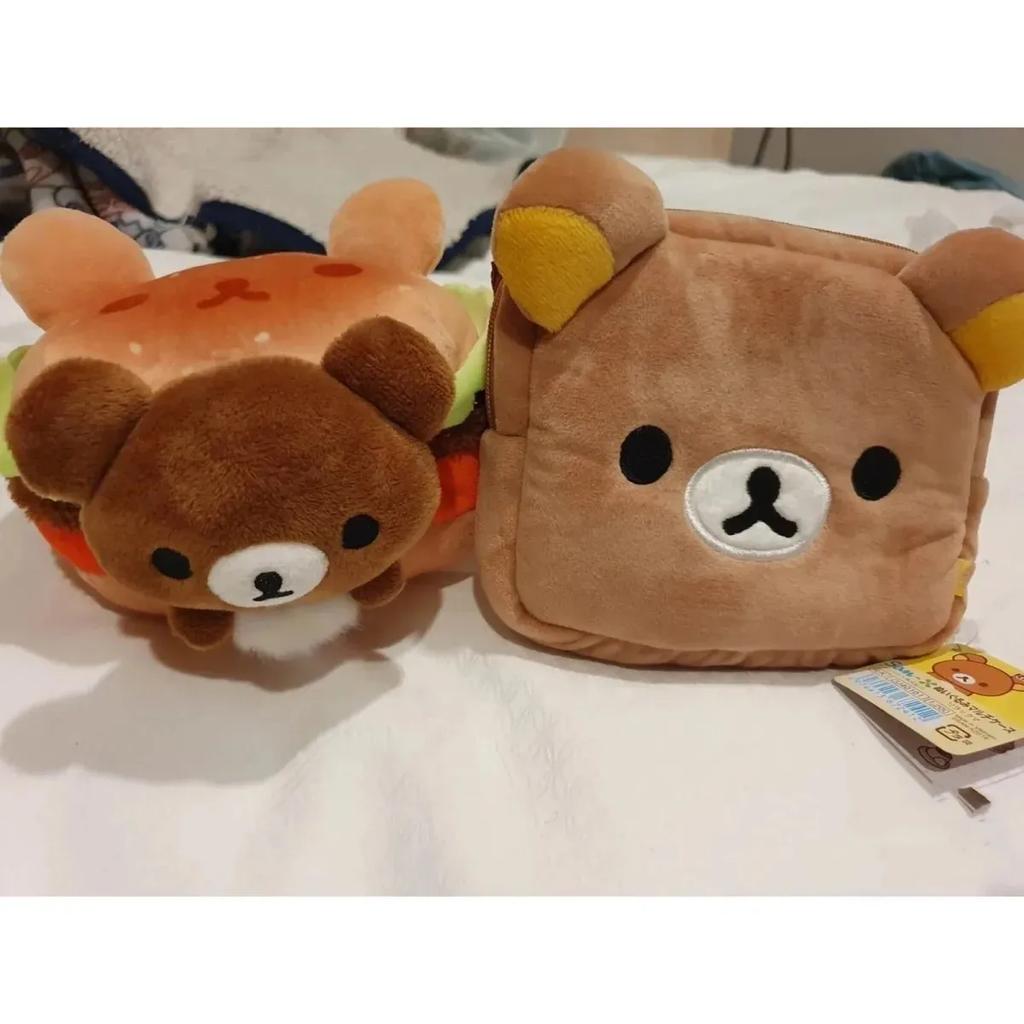 Kawaii Rilakkuma Penál Organizér na make-up Úložná taška Kreslený plyšový medvídek Víceúčelové pouzdro Kawaii Kosmetické tašky Toaletní taštička Kosmetický kufřík