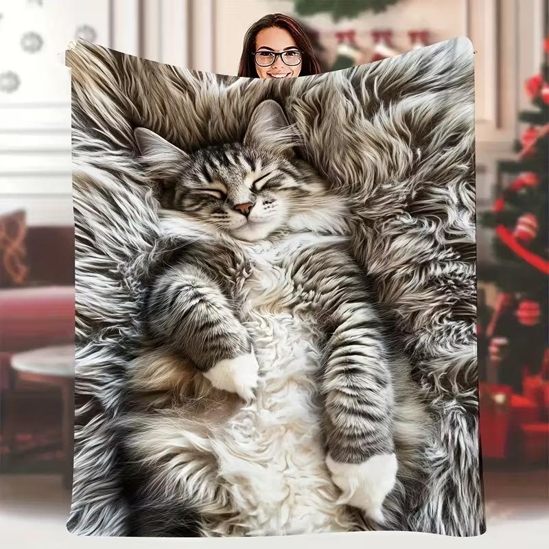 Thick Flannel Fleece Blanket, Soft Nap Throw Blanket & Pet Blanket