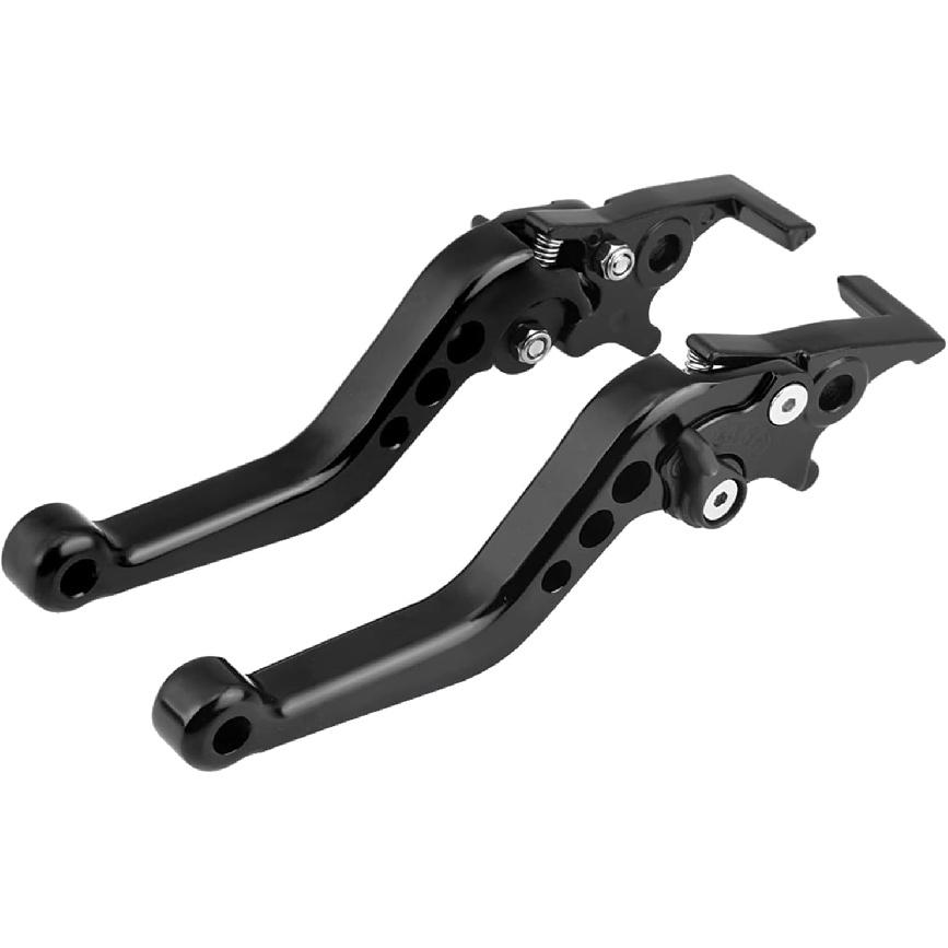 CHICIRIS Motorcycle Levers, 1 Pair CNC Aluminum Alloy Motorcycle Scooter Modification Double Disc Brake Lever (Black)