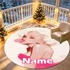 Custom Name Personalized Marilyn Monroe Print Round Rug, Versatile Home Decor Carpet, for Playroom, Apartment, Balcony, Entryway, Hallway Gift