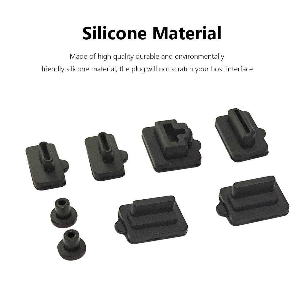 8pcs Dust Plug Dustproof Kit Silicone Dustproof Plugs Replacement Game Console Accessories for NS Switch/Switch OLED/Switch Lite