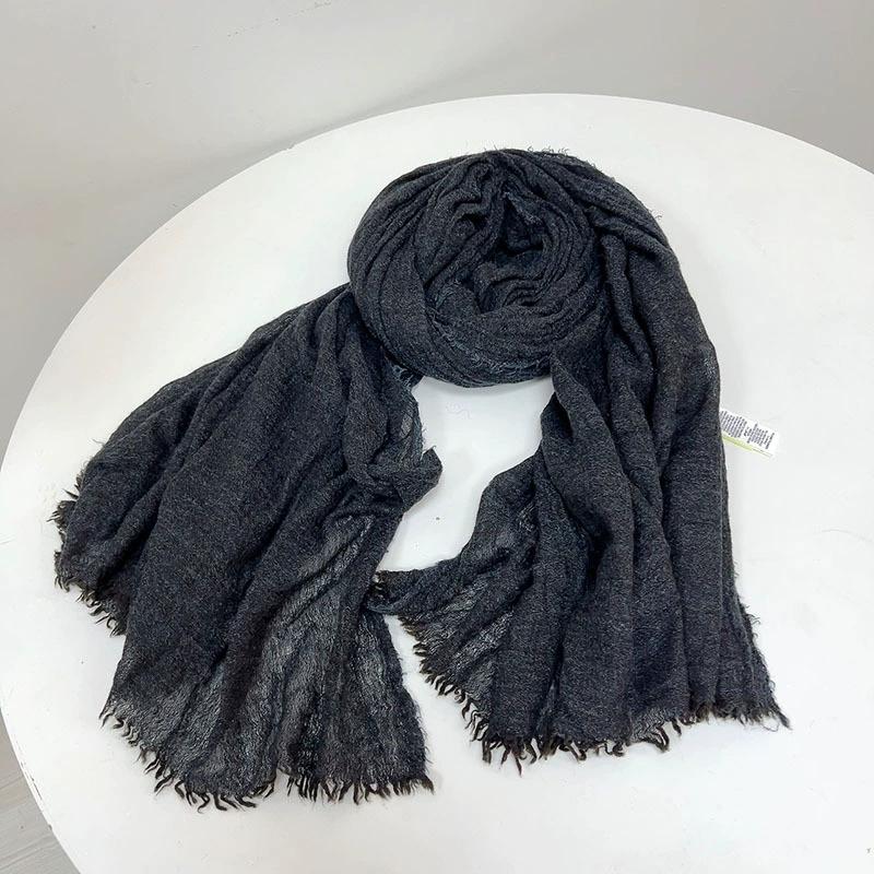 Autumn And Winter Vintage Wool Scarf Warm Shawl For Lady Classical Stripe Long Winter Wool Scarves