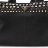 Prada Kanapa GM Handbag B1872O Bijou Studs Tote Bag NERO Black Canvas Women Used