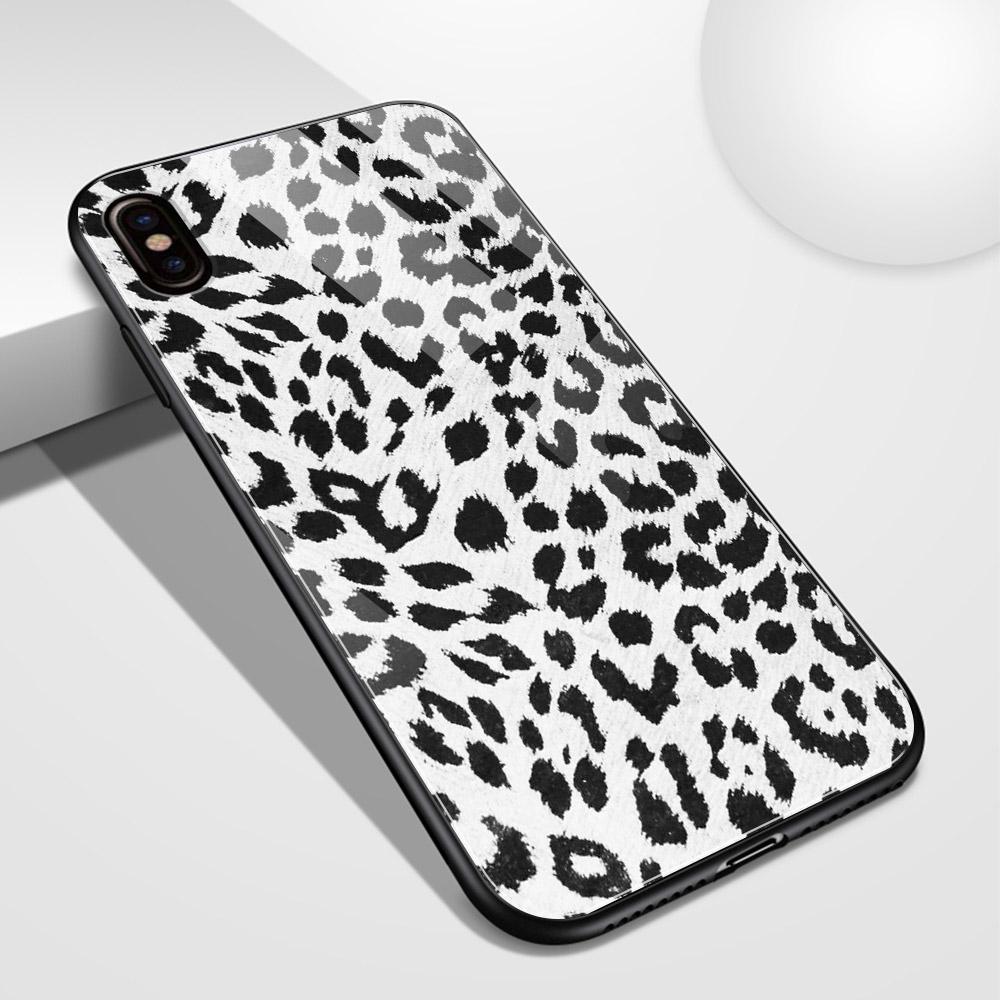 

Чехол для iPhone 14, стеклянный жесткий чехол с твердой задней частью, чехол из кожи зебры, тигра, леопарда, чехол для Iphone 6 7 14Plus X Xs Max Xr 11 12 13 14 Pro Max Se iPhone 14 plus&Silicon TPU case