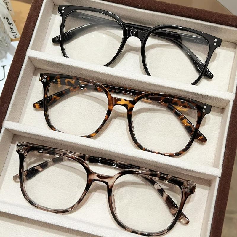 1Pc/3Pcs/4Pcs Anti Blue Light Glasses Classic Popular Square Frame Glasses Set Men's and Women's Fashion Glasses