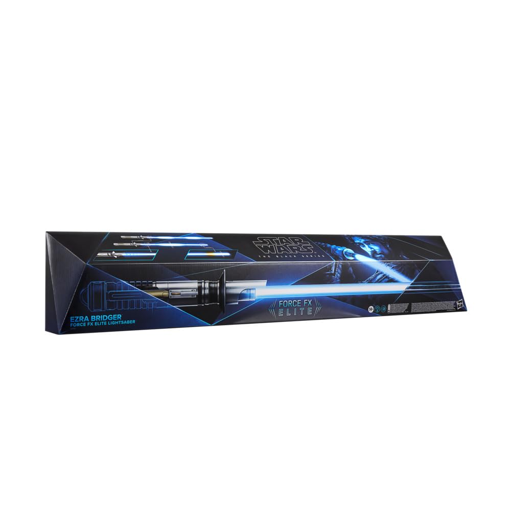 Hasbro Star Wars Black Series Ezra Bridger Force FX Elite Electronic Lightsaber with Advanced LED and Sound Suitable for ages 14 and G0702 Effects.