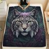 1Pc Mayan-styleanimals Print Flannel Blanket, High quality Comfortable for All Seasons, Home Decor, Warmth and Comfort, Perfect for Christmas Gifts