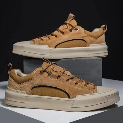 Men's Casual Leather Shoes 2024 New Shoes for Men High-top Black Casual Male Sneakers Platform Shoes 2024 New