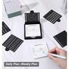 Sticky Note Holder, Reble Self-Stick Sticky Note Stencil and Holder for 3x3 Inch Notes, Suitable for Office Home (Black, 5 Templates)