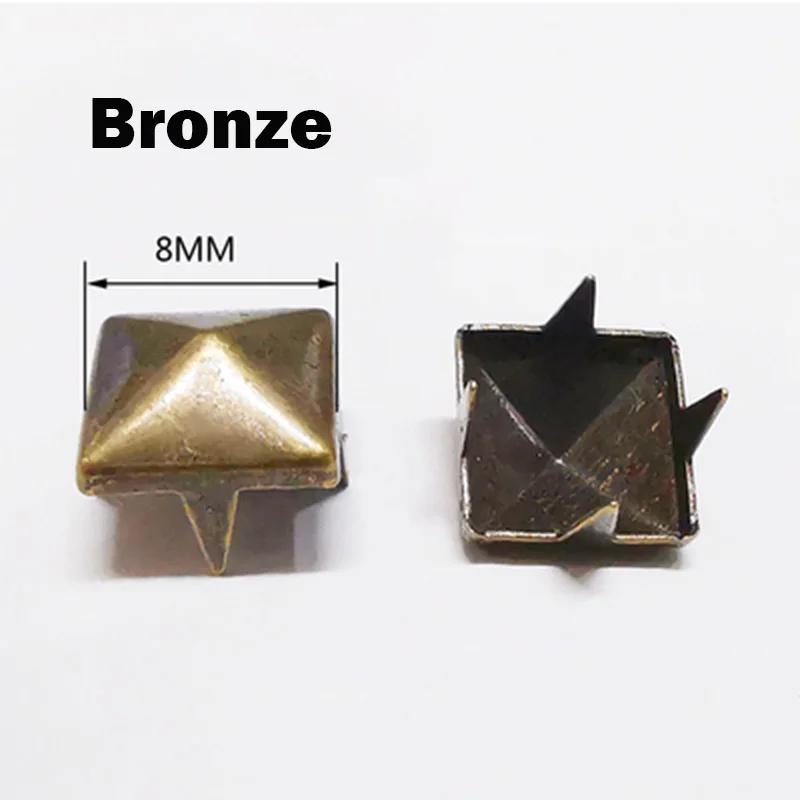 20/30/50Pcs 4~15mm Metal 4 Claw Rivets Square/Round Spike Studs Pyramid Rivets for Clothes Shoes Bags Belt Punk DIY Leathercraft