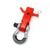 HASHENTA 2" Shackle Hitch Receiver Shackle Block Double Hole Pin D-Ring Powder Coat Red For Sling Rope ATV UTV SUV Jeeps Tow