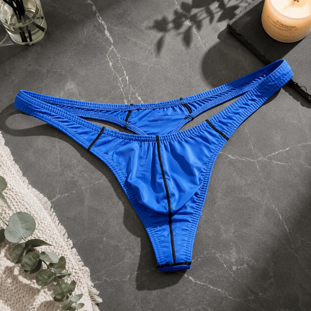 Seamless Men Underwear Low Waist T-back Briefs Simple Men's Thong Daily Wear