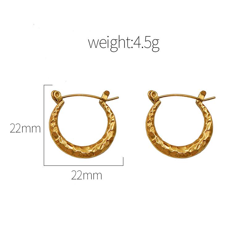 Titanium Steel Texture Texture Twist Ear Buckle Women'S High-End Sense Non-Fading Earrings Ear Buckle Niche Design