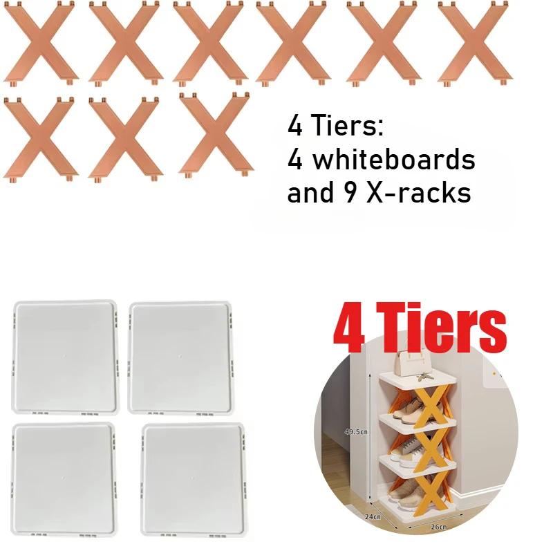 Stackable Shoe Rack Multi Layer Shoes Storage Organizer Removable Space Saving Shoes Shelf Plastic Shoes Cabinets Home Supplies