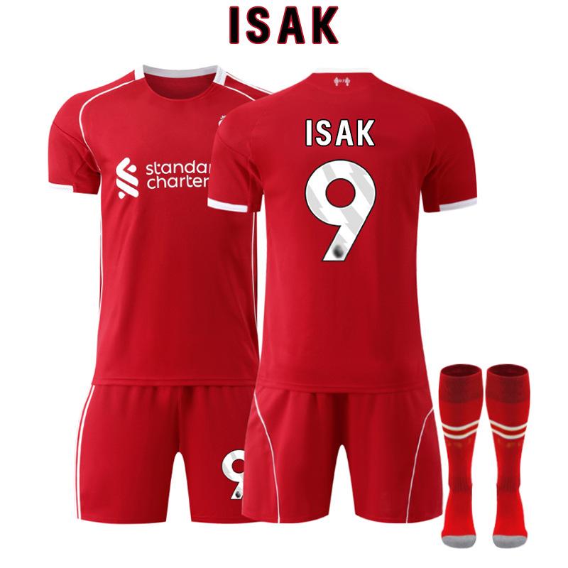 2 Liverpool domácí č.. 1 dres Salah Wirtz Isaac fotbalový dres sada pánská 2 Rota