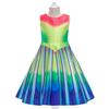 Girls Princess Dress Kids Formal Party Gown Cotton Blend Colorful Prom 4-10 Years Old