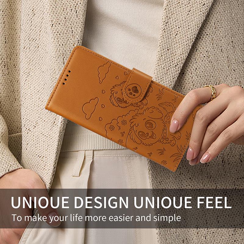 Apple AIR Flip-Cover Leather Case for iPhone 17 & Samsung, with Card Slot & Magnetic Closure