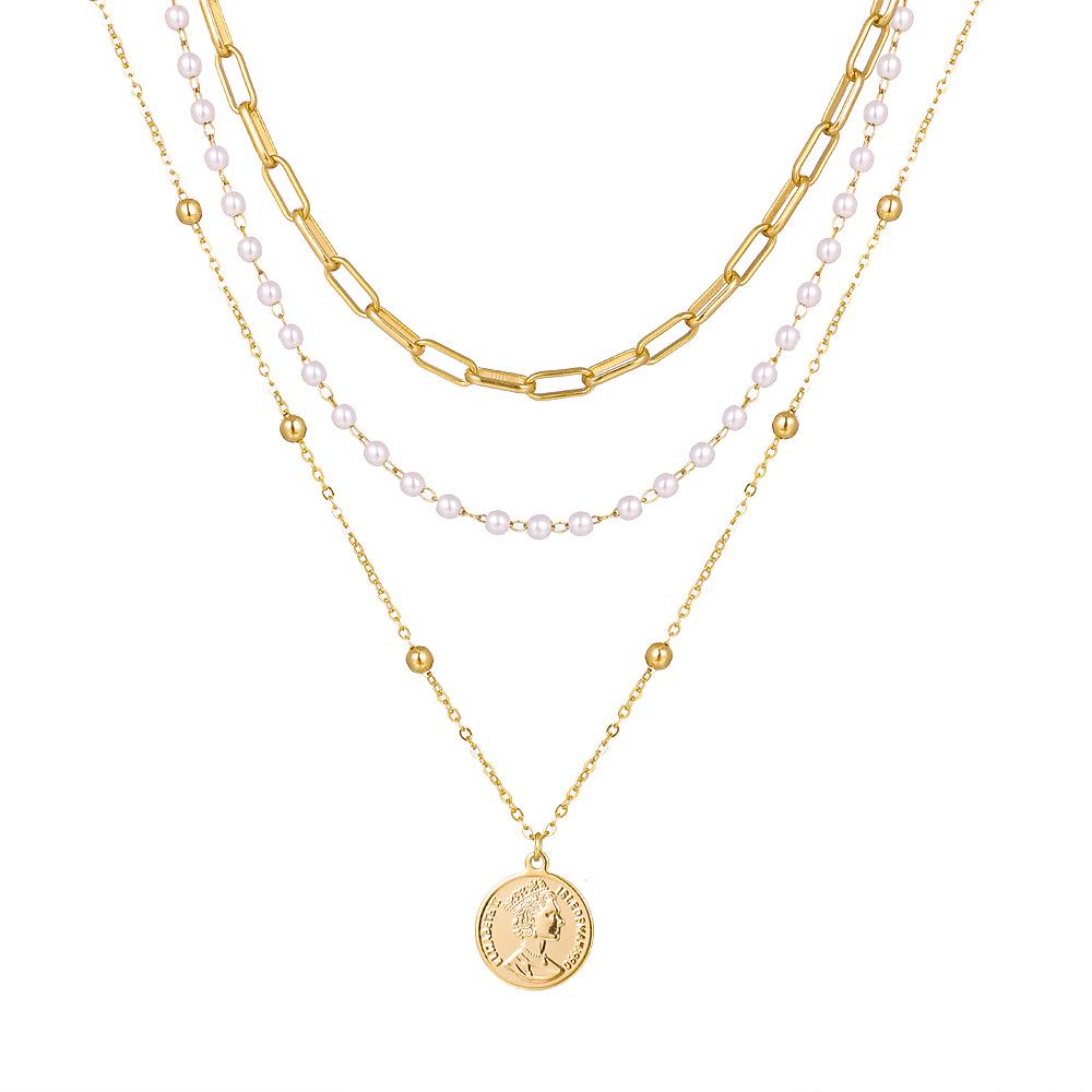 Collana Trendy con Ciondolo a Cuore per Donna - Catena Minimalista per la Clavicola con Chiusura OT per uno Stile alla Moda
