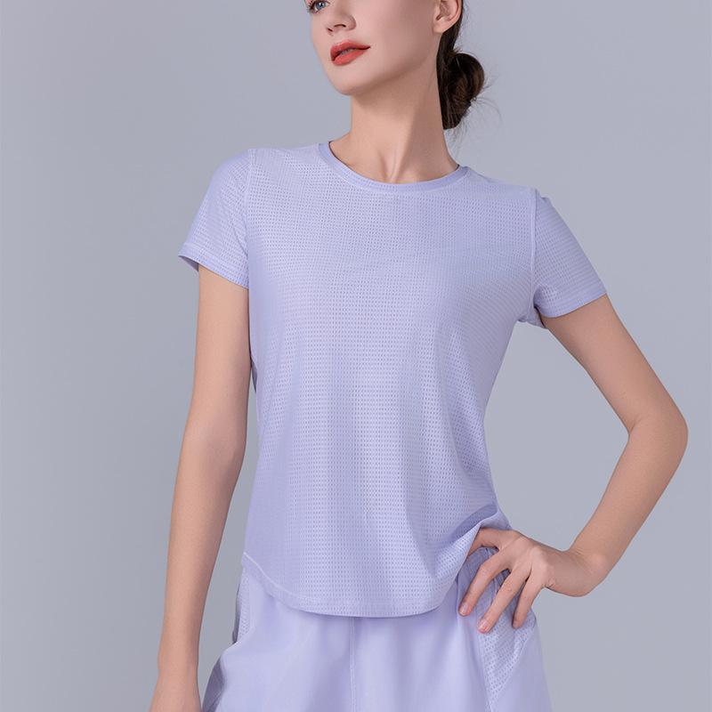 Sports and fitness suit for women s professional morning running, quick drying, spring and summer, thin breathable running, loose and advanced yoga S