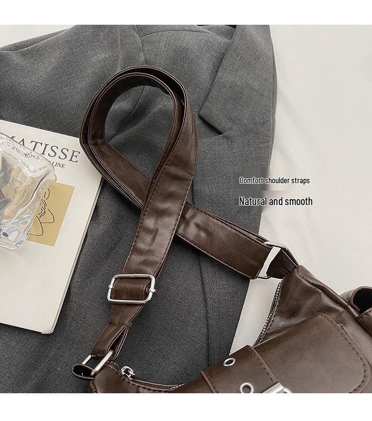 Maillard Color Crossbody Bag: Trendy, Versatile, Stylish Shoulder & Underarm Accessory