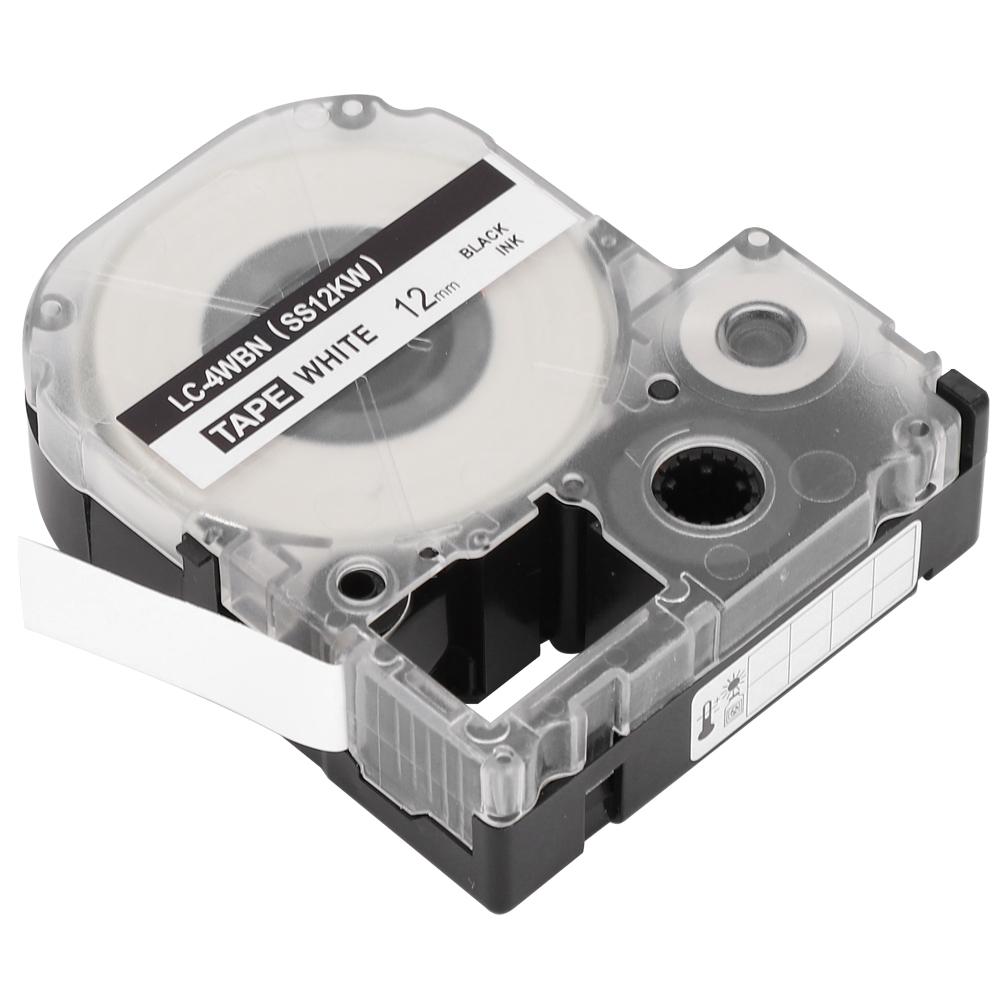 Label Tape Ribbon for KING JIM EPSON Printer Printing Paper Office Supply(12mm black on white)