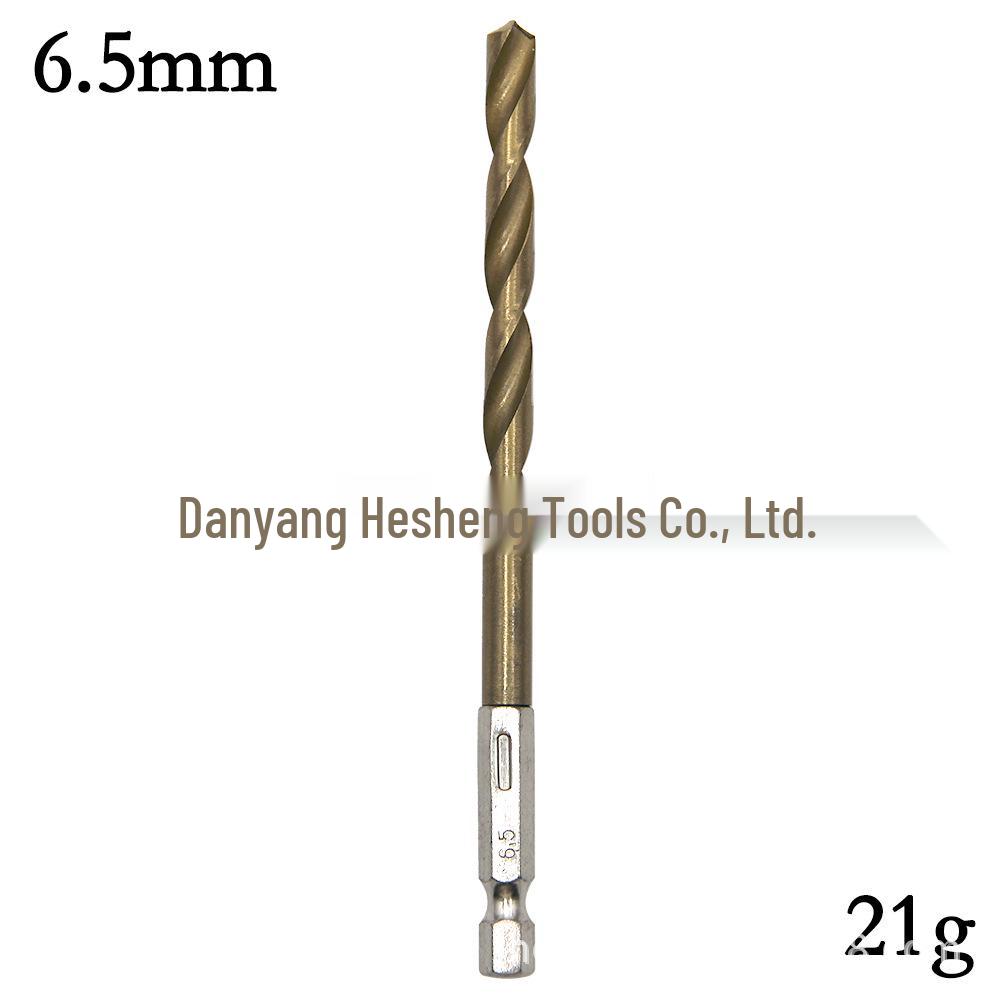 13PC Hexagonal Handle Titanium-Plated Twist Drill Bit Set (1.5-6.5mm) for Electric Drills and Screwdrivers