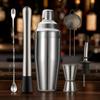 Cocktail Bar Tool Set With Stainless Steel Shaker For Home Entertaining