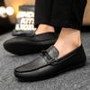 Fashion High Quality Leather Men Casual Shoes Italian Luxury Brand Mens Loafers Breathable Formal Mens Dress Shoes Slip-on Driving Shoes
