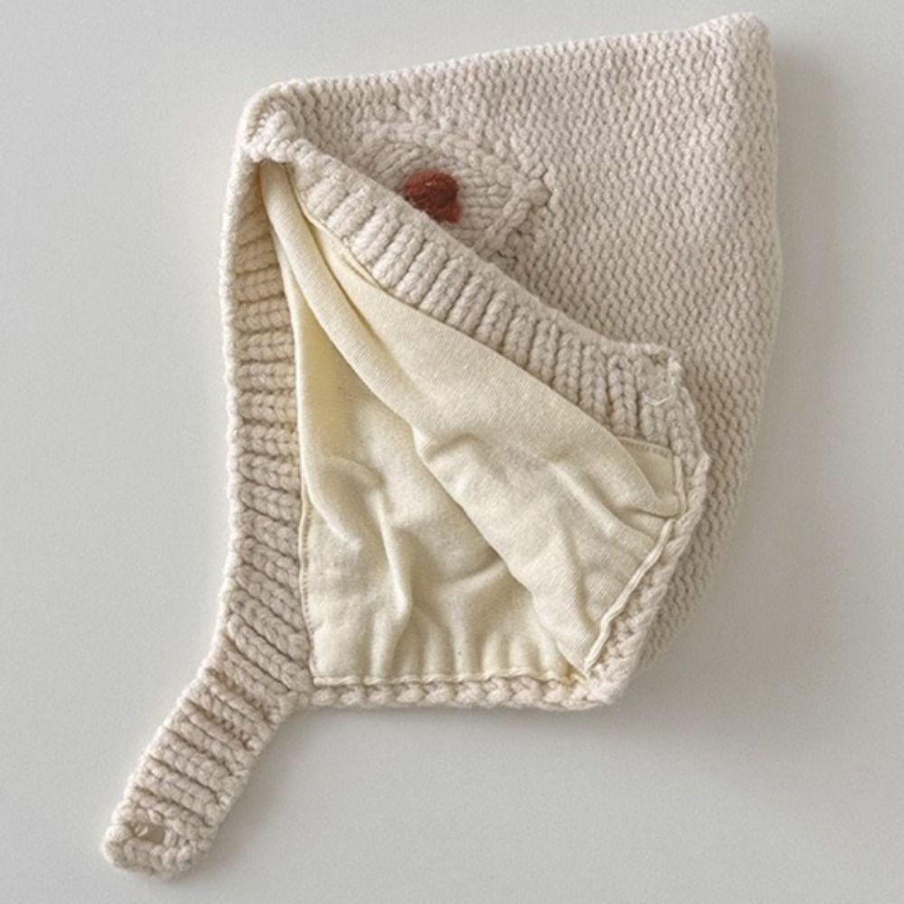Soft Infant Ear Protection Hat Windproof Toddler Knit Hat Baby Knitted Cap Autumn Winter