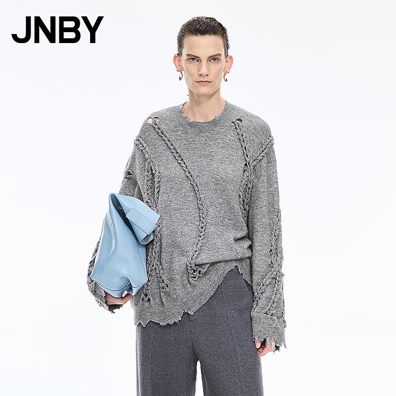 JNBY 2025 Autumn Loose Fit Wool Blend Pullover Sweater