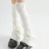 Women's Fashion Leg Warmers Spring Thin Foot Cover Long Stocking JK Girls Solid Color Over The Knee Tie-up Thigh-high Foot Socks