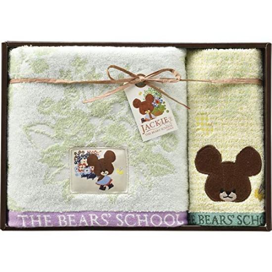 

Marushin Towel Gift Greeting 1 Hand Towel and 1 Bath Little Smile 4335009400 Set, The Bears School Card, Towel, Jackie, KG-0130,