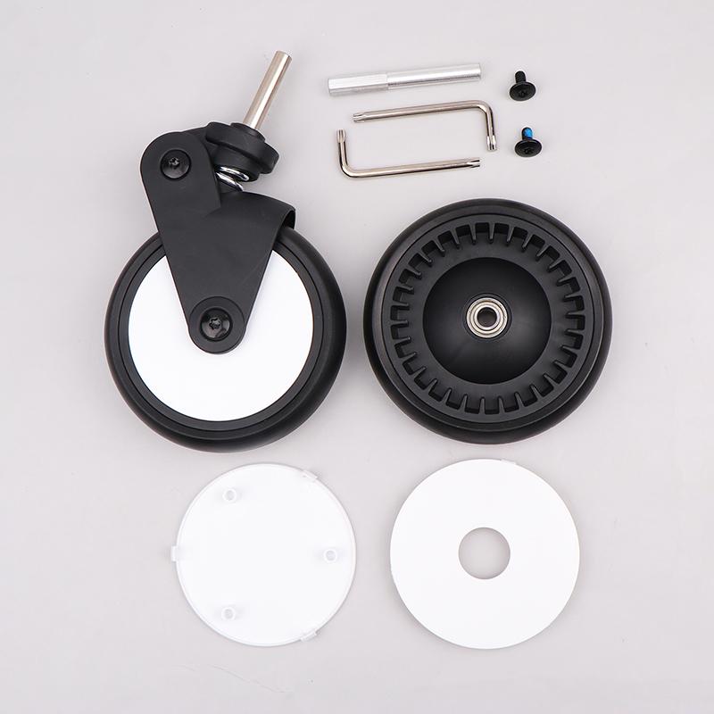 Stroller Replacement Rubber Wheels Front And Rear Wheel Stroller Accessories Compatible With Stroller