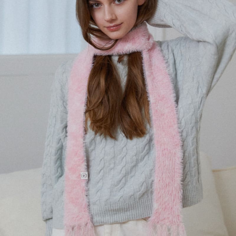 Tatiana Color Blending Tassel Slim Fur Muffler MF8111 2 Colors