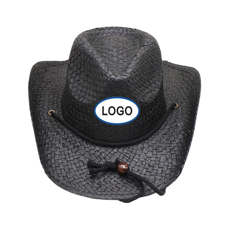 Unisex Wide Brim Straw Cowboy Hat Outdoor Travel Beach Sun Protection