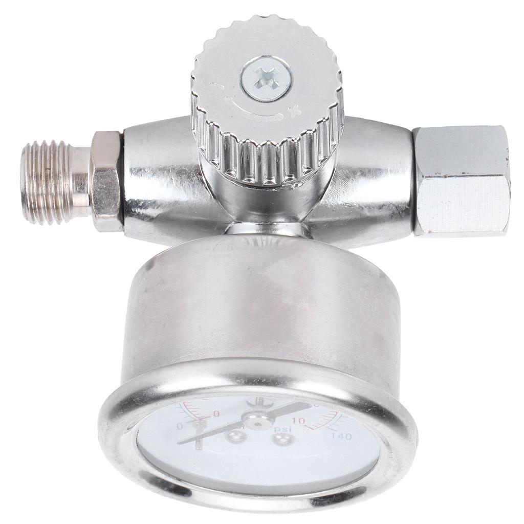 1/4in Spray Guns Air Pressure Regulator Pressure Regulating Adjusting Valve Gauge