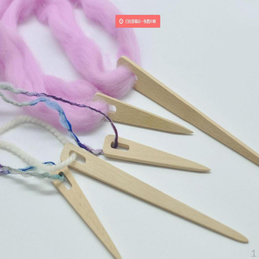 

10x Wooden Shuttle Knitting Weaving Stick Tools Rods for Kids Woven Crafts
