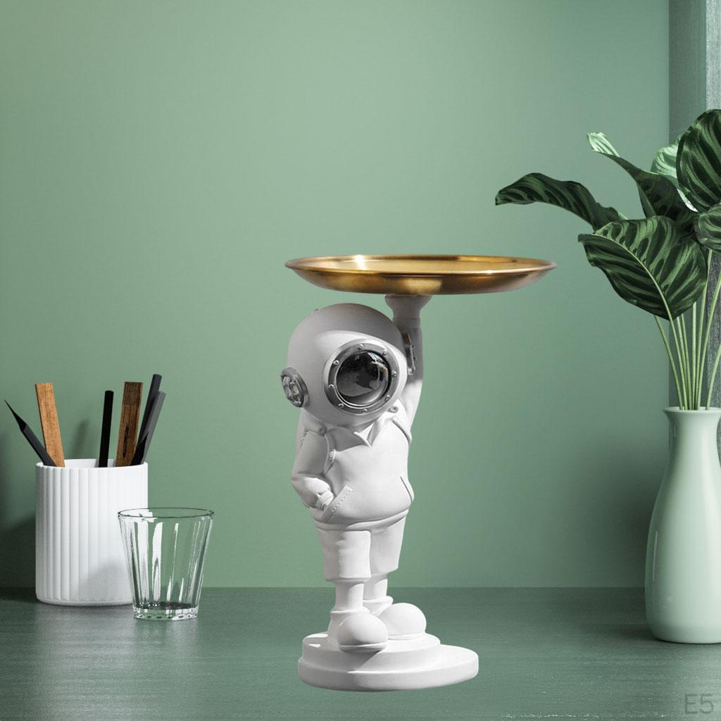 Astronaut Statue Tray INS Spaceman Sculptures Holder Dish Decor