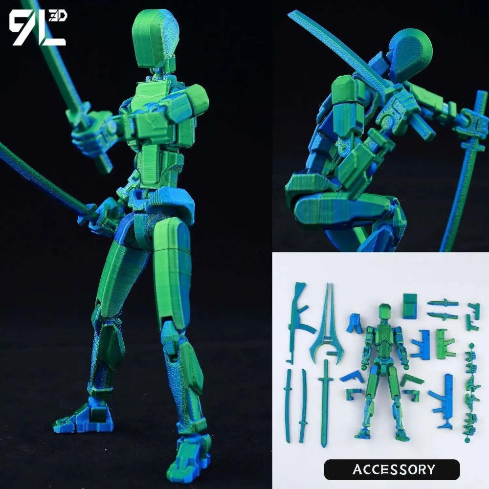 (Assembly Completed) T13 Action Figure Set,Dummy 13 Robot Action Figure, Lucky 13 Collectible Action Figure Articulated