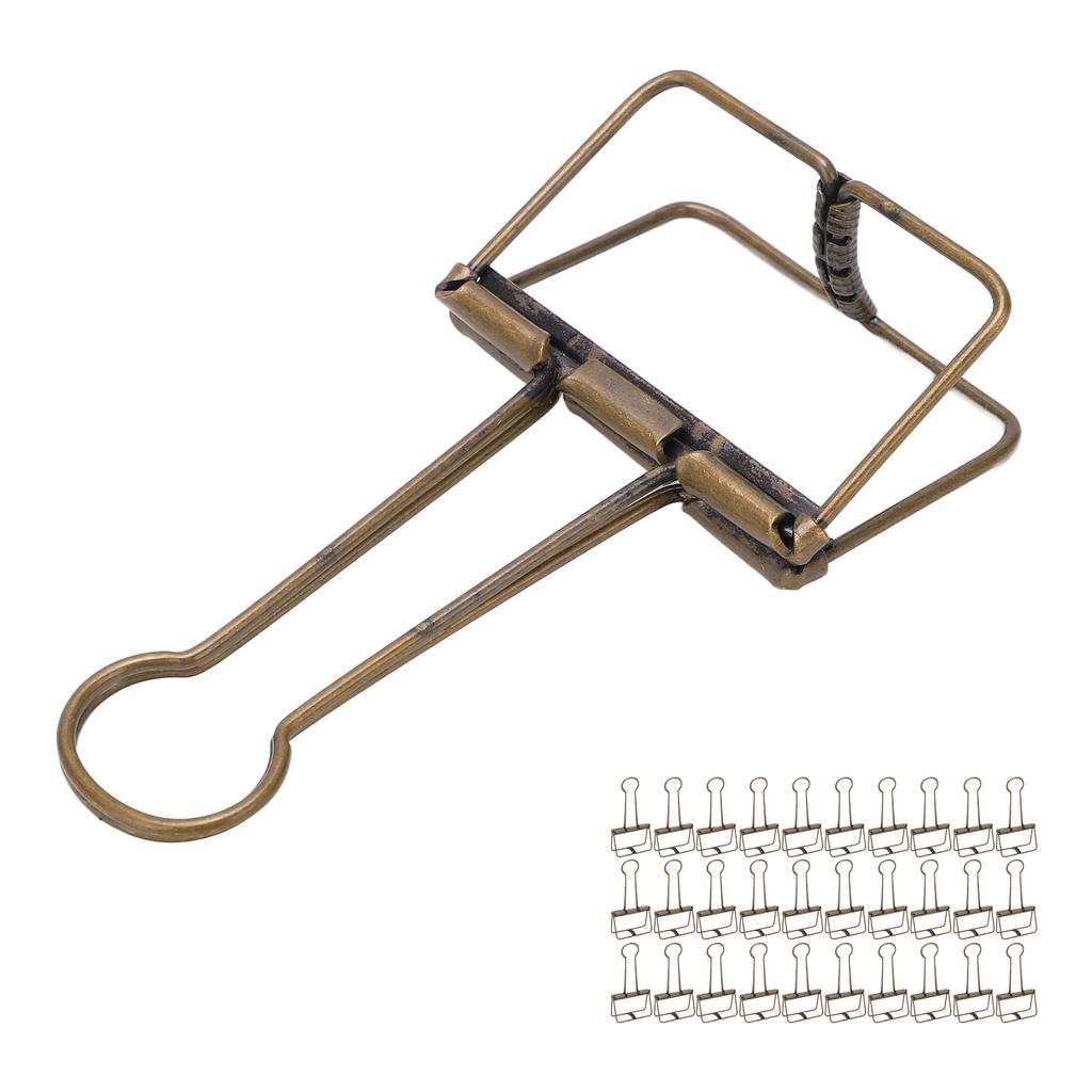 30Pcs Wire Clips 2 Inch Hollow Out Strong Clamping Multi Purpose Small Clips for Notes Tickets Papers