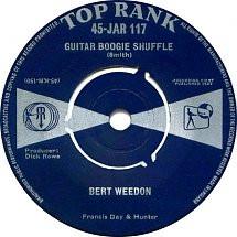 

7inch Record BERT WEEDON - Guitar Boogie Shuffle 45JAR117 Top Rank 1959 UK Rock Used