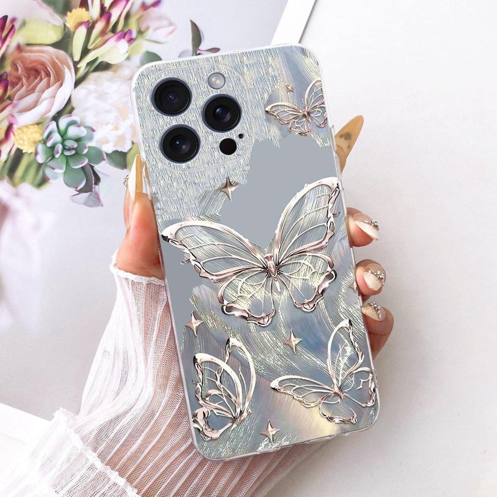 Casing For iPhone 15 Pro Max Cover Fashion Cartoon Cute Funny Painted Silicone Case A2849 A3105 A3106 A3108