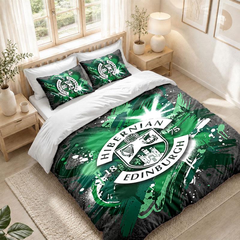 Set de așternut 1 Față de pilotă 2 Fețe de pernă Imprimeu Hibernian FC Dormitor Decorațiune Casă