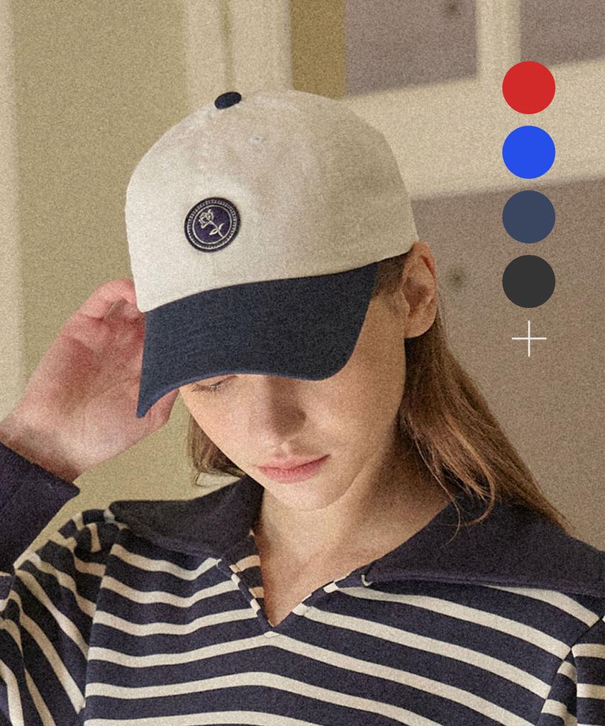 NONLOCAL Two-Tone Rose Wappen Ball Cap - 4Color