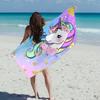 1pc Unicorn Print Beach Towel, Modern Microfiber Bath Towel, For Vacation, Travel, Bath, Swimming