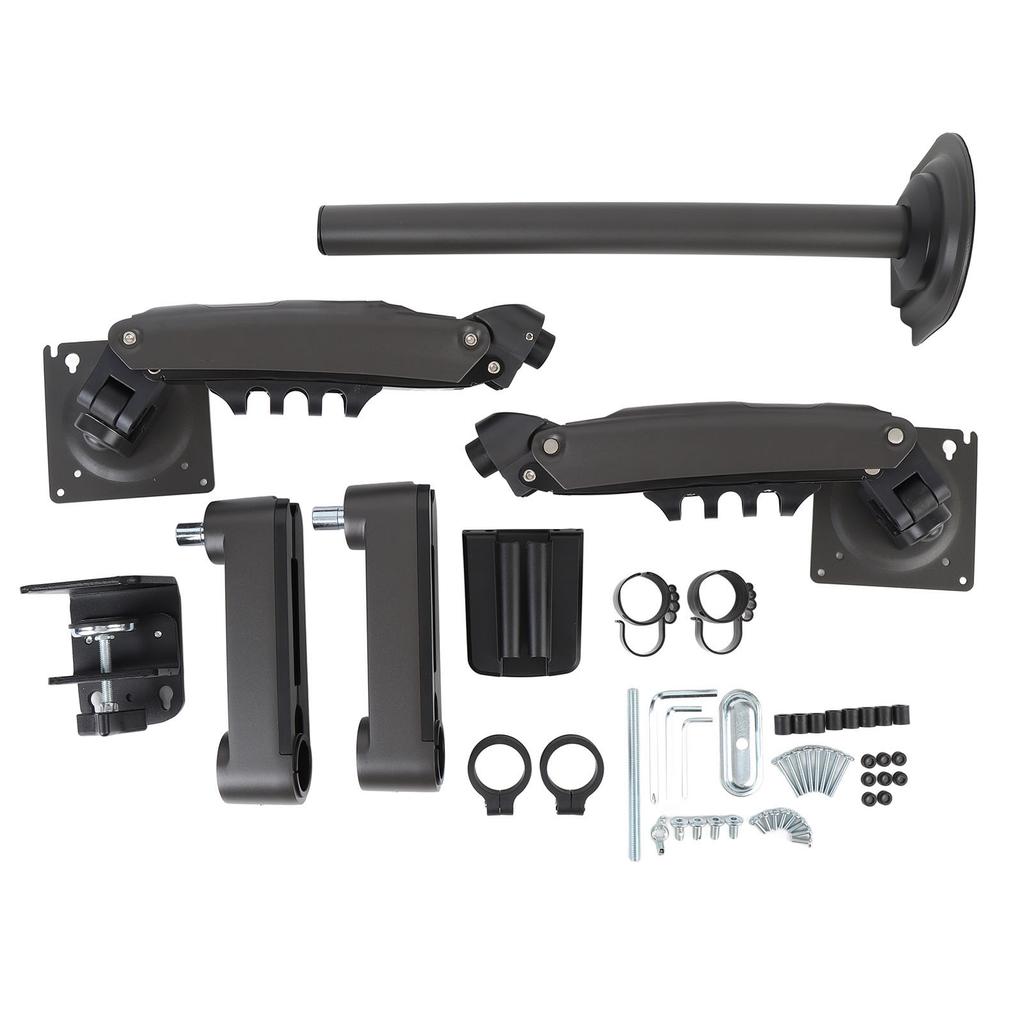 Dual Display Stand for 17 To 27 Inch Double Screen Aluminum Steel Adjustable Double Computer Display