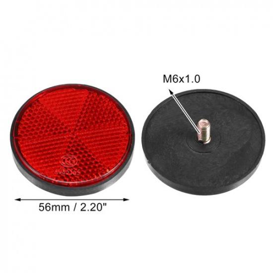 8 Pcs Round Rear Reflectors Screw On Safety Spoke Reflective Reflectors Red